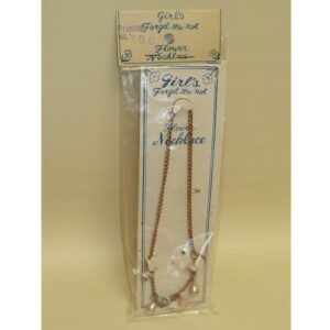 Vintage Premier Jewelry For Girls, Girl's Forget-Me-Not Flower Necklace NRFP #90
