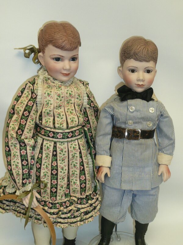 Martha Thompson 1950's Betsy Sheffield & Little Brother, NIADA Doll Artist-12482