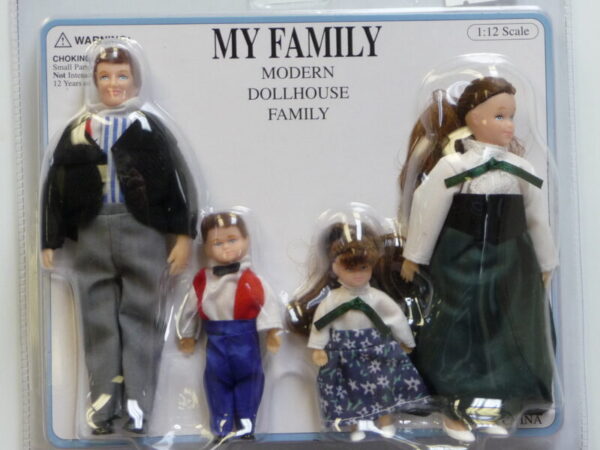 Miniature Modern Dollhouse Family #00010