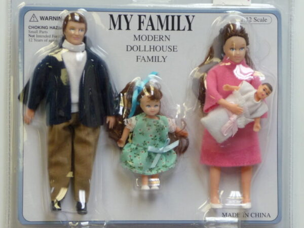Miniature Modern Dollhouse Family #00010