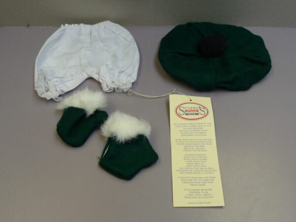 Dark Green Winter Coat, Hat, Gloves & Underpants, American Girl Size - Image 4