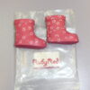 Ruby Red, Red Boots w/White Flowers