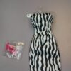 Dressmaker Details Couture Black & White Dress w/Pink Shoes