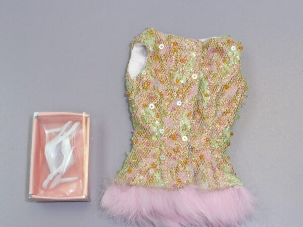Dressmaker Details Couture Pink Faux Fur Trimmed Shirt & White Shoes - Image 3
