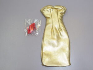 Dressmaker Details Couture Gold Dress & Red Shoes