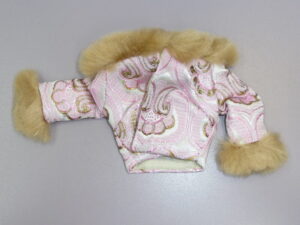 Dressmaker Details Couture Pink Faux Fur Trimmed Coat