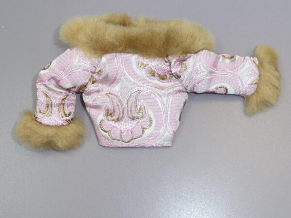 Dressmaker Details Couture Pink Faux Fur Trimmed Coat - Image 3
