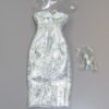 Dressmaker Details Couture Silver Dress - Image 2