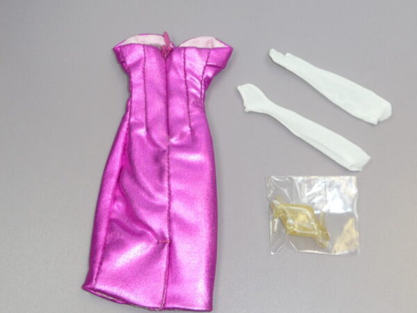 Dressmaker Details Couture Magenta Dress w/Shoes & Gloves - Image 3