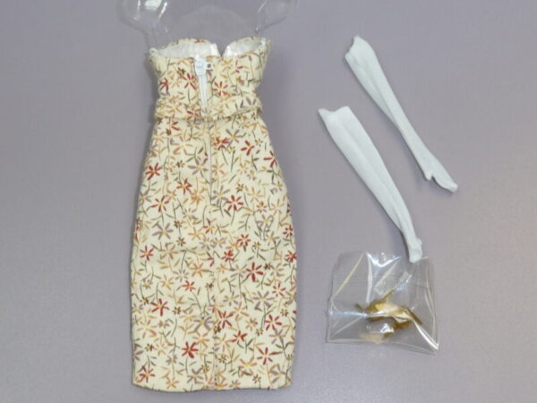 Dressmaker Details Couture Cream Floral Print Dress w/Shoes & Gloves