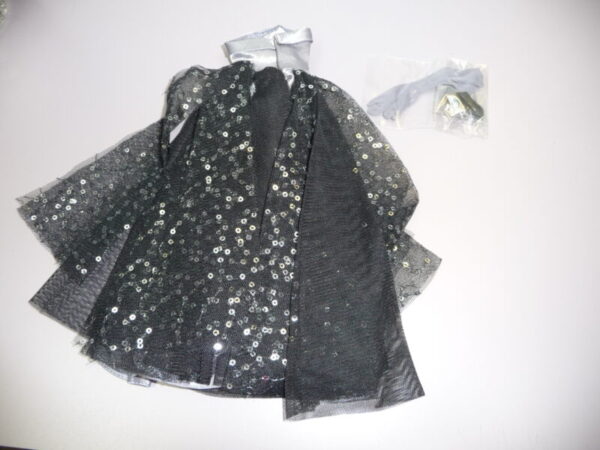 Dressmaker Details Couture Black & Grey Dress w/Gloves & Shoes - Image 3