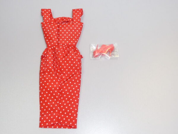 Dressmaker Details Couture Red Dress w/Shoes