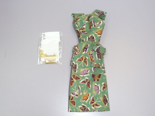 Green Butterfly Dress w/Gold Purse