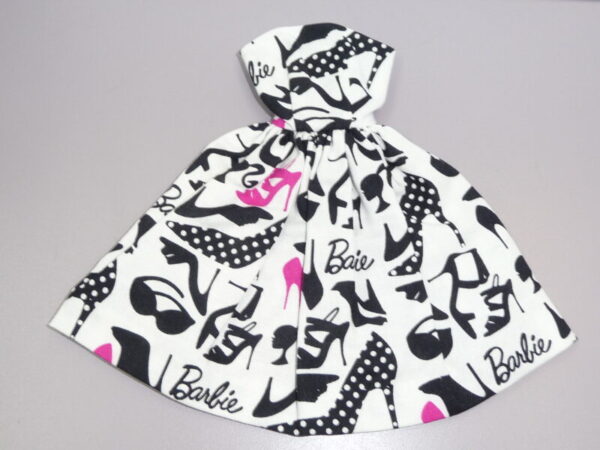Black & White Barbie Dress w/Jewelry - Image 2