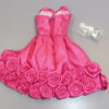 Dressmaker Details Couture Hot Pink Rose Dress & Shoes - Image 4