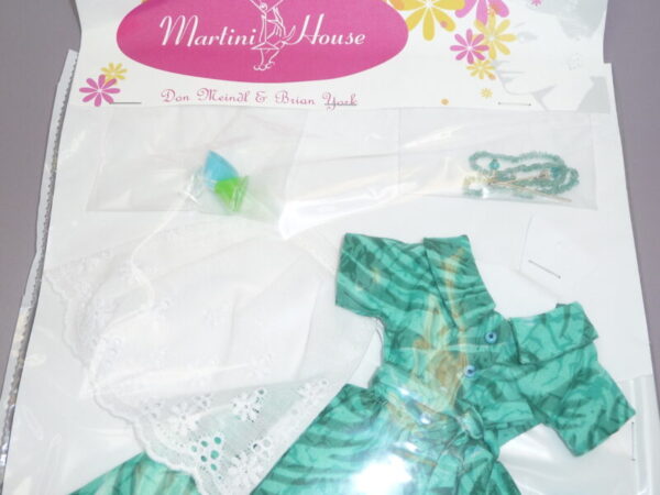 Martini House Dress w/Apron, Martini Glasses, Shoes, Bag & Jewelry - Image 4