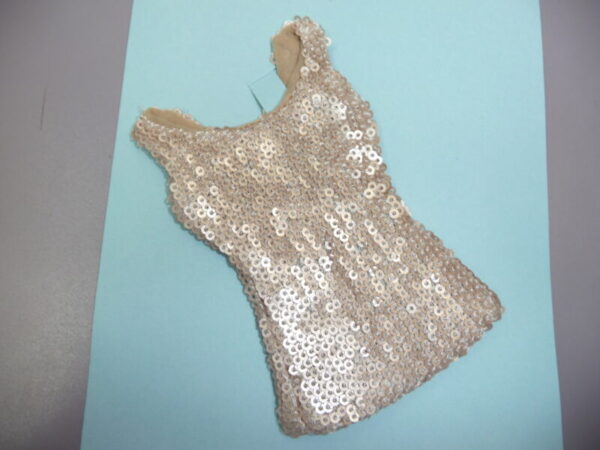 16" Integrity, Tonner Doll Size Sequin Top by YumYum, Champagne Color - Image 3