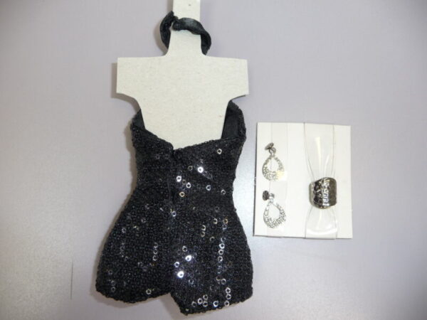 Integrity, Erin Chrome Noir Sequined Romper & Jewelry - Image 3